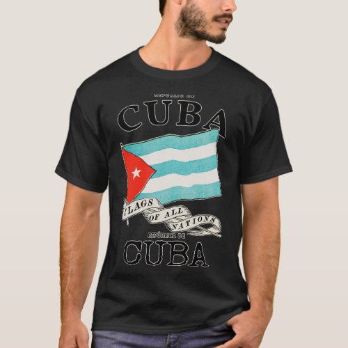 Antique Flag of Cuba T_Shirt