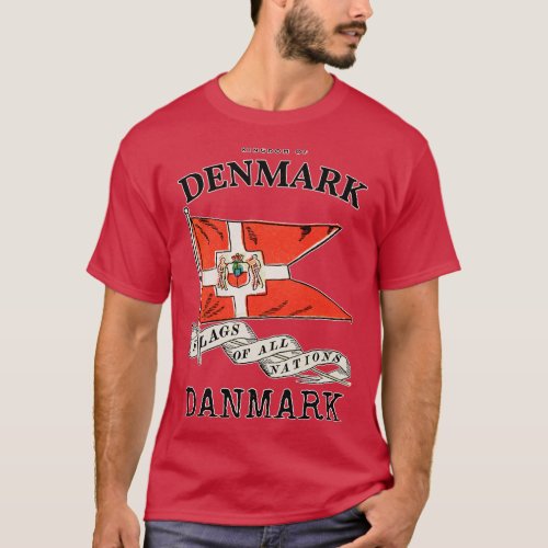Antique Flag of Denmark T_Shirt
