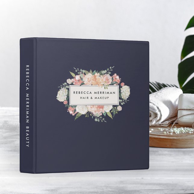 Antique Floral Blush & Navy Binder (Creator Uploaded)