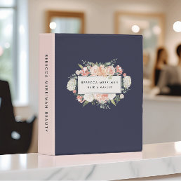 Antique Floral Blush & Navy Mini Binder