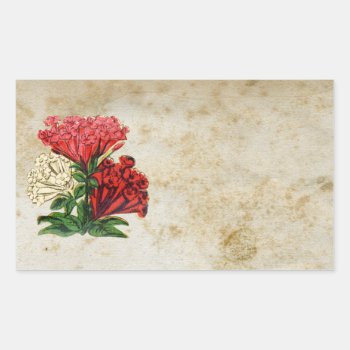 Antique Floral Bouquet Rectangular Sticker by camcguire at Zazzle