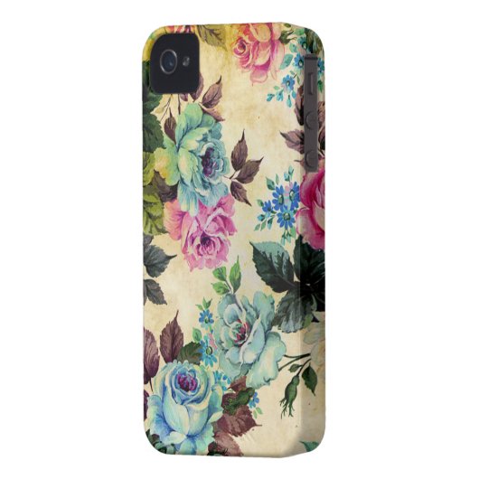 Antique Floral Case-Mate iPhone 4 Case (Back Left)