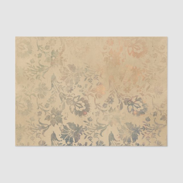 Antique Floral Damask Tissue Paper (Front)
