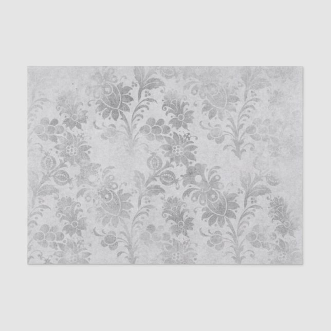 Antique Floral Damask Tissue Paper (Front)