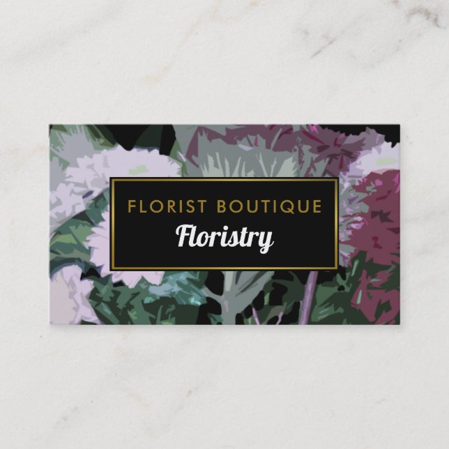 Antique Floral Design, Floristry Business Card (Front)