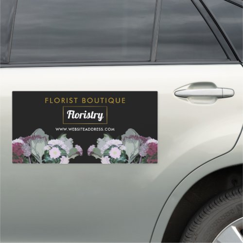 Antique Floral Design Floristry Car Magnet