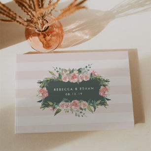 Antique Floral Frame Wedding Guest Book