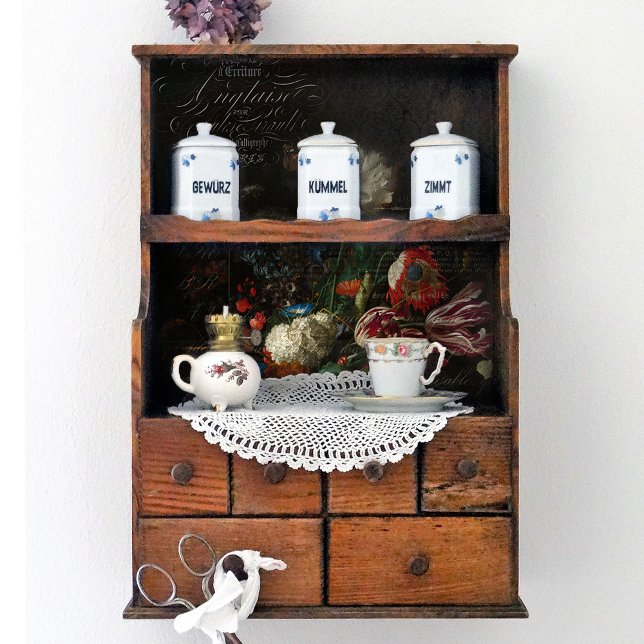 Antique Floral & French Script Decoupage Tissue Paper (Creator Uploaded)