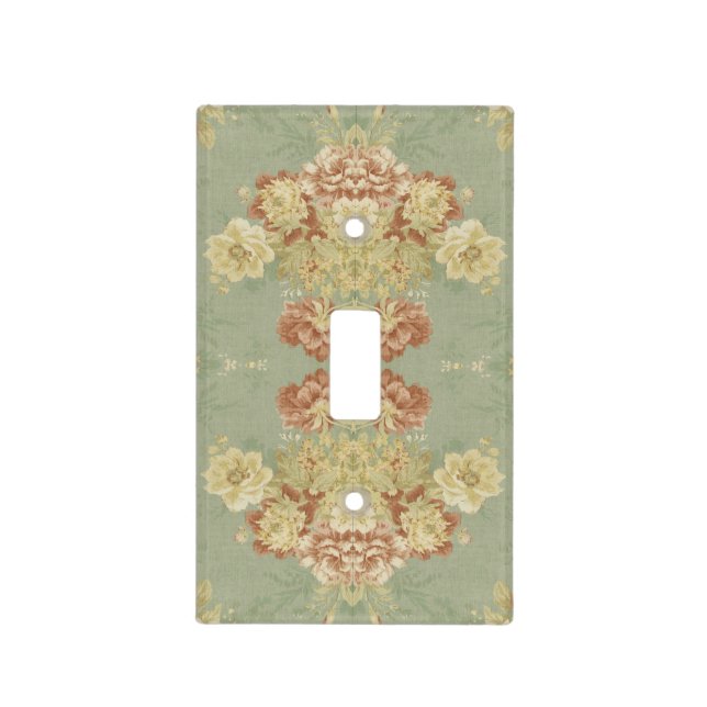Antique Floral Light Switch Cover (Front)