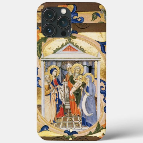 ANTIQUE FLORAL NATIVITY CHRISTMAS PARCHMENT iPhone 13 PRO MAX CASE