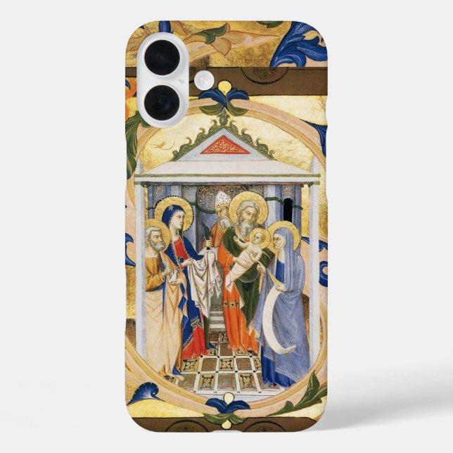 ANTIQUE FLORAL NATIVITY CHRISTMAS PARCHMENT Case-Mate iPhone CASE (Back)