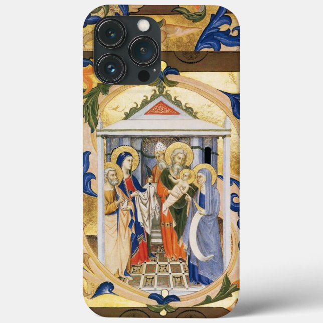 ANTIQUE FLORAL NATIVITY CHRISTMAS PARCHMENT Case-Mate iPhone CASE (Back)