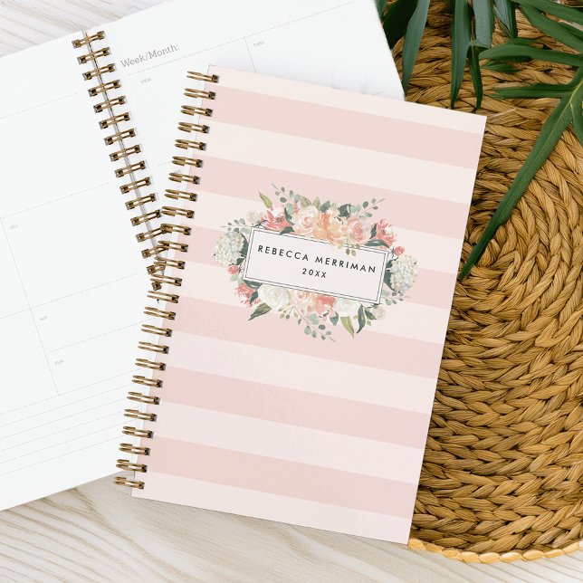 Antique Floral Personalized Planner | Blush (Creator Uploaded)