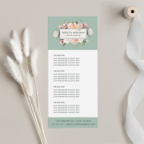 Antique Floral | Pricing or Services Rack Card