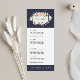 Antique Floral | Pricing or Services Rack Card