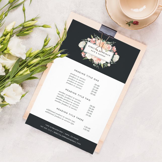 Antique Floral Pricing & Services Flyer (Creator Uploaded)