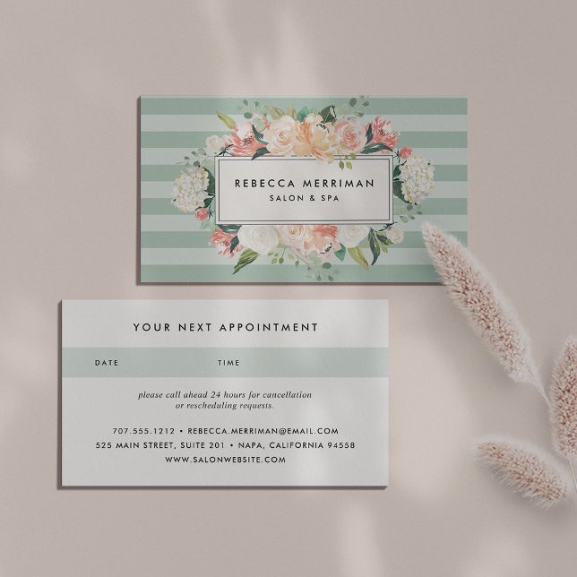 Antique Floral Sage Green Stripe | Appointment (Creator Uploaded)