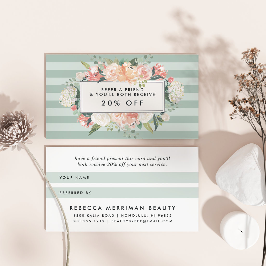 Antique Floral | Sage Stripe Referral