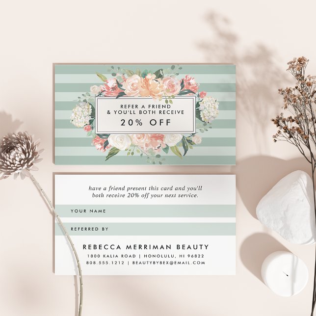 Antique Floral | Sage Stripe Referral (Creator Uploaded)