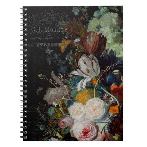 Antique Floral Still Life  Notebook