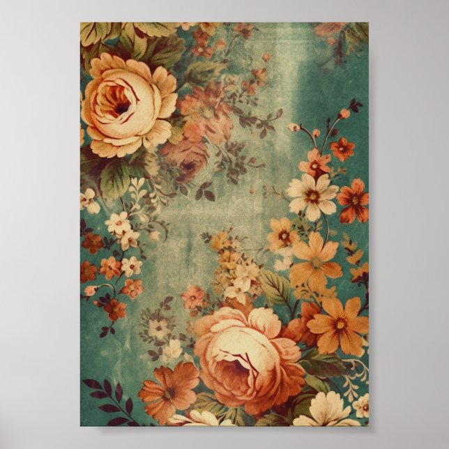 Antique Florals Poster (Front)