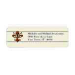 Antique Florence Style Fleur de Lis Label