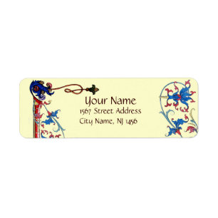 ANTIQUE FLORENTINE FLORAL MOTIFS LABEL