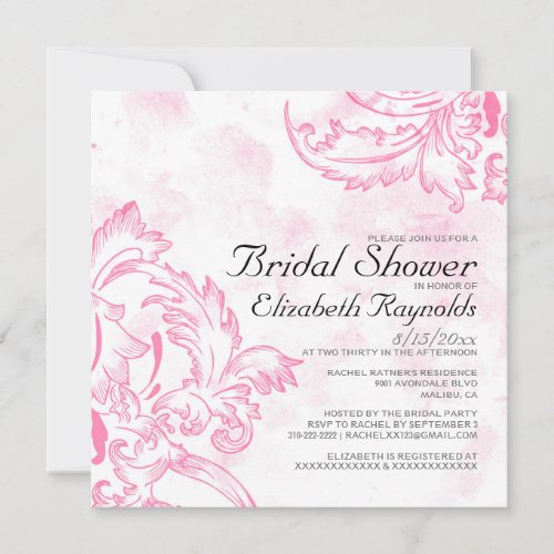 Antique Flourish Bridal Shower Invitations