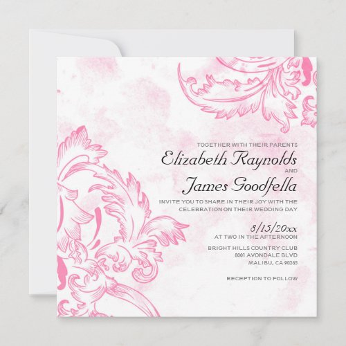 Antique Flourish Wedding Invitations