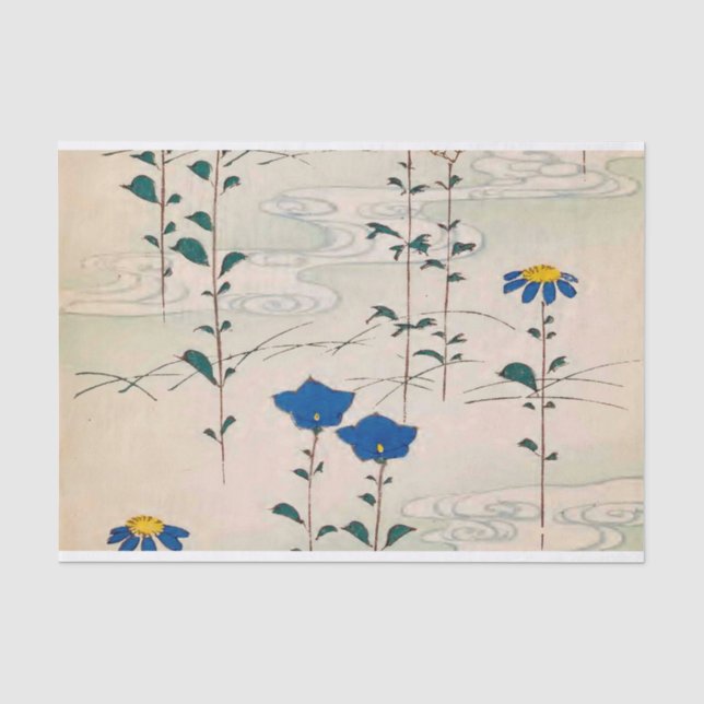 Antique Flower Design - Tissue Paper for Crafting (Front)