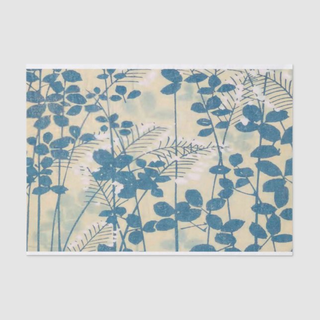 Antique Flower Design - Tissue Paper for Crafting (Front)