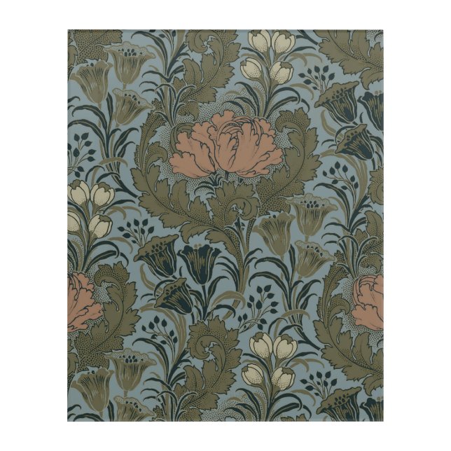 Antique Flower Morris Garden Floral Wallpaper Acrylic Print (Front)