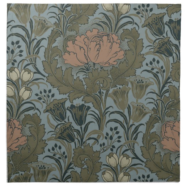 Antique Flower Morris Garden Floral Wallpaper Cloth Napkin (Front)