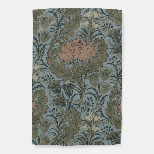 Antique Flower Morris Garden Floral Wallpaper Garden Flag (Front)