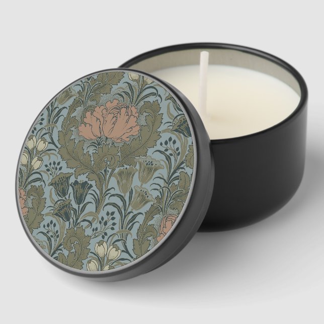 Antique Flower Morris Garden Floral Wallpaper Mini Candle Favors (Corner)