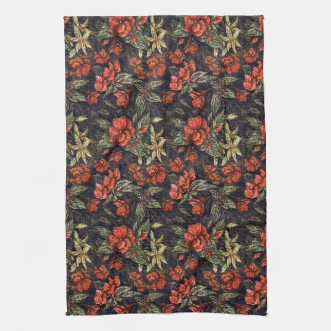 Antique Flowers by Alexandra Cook aka Linandara Kitchen Towel (Vertical)
