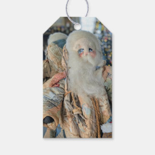 Antique Folk Art Santa Photography  Gift Tags
