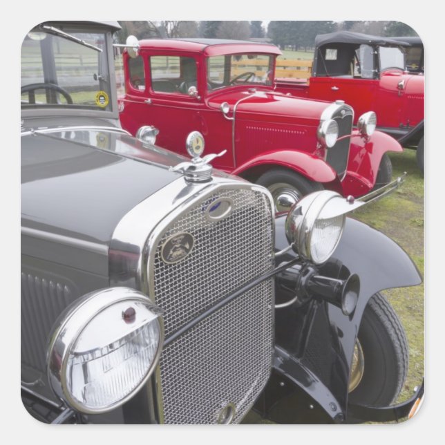 Antique Ford automobiles Square Sticker (Front)