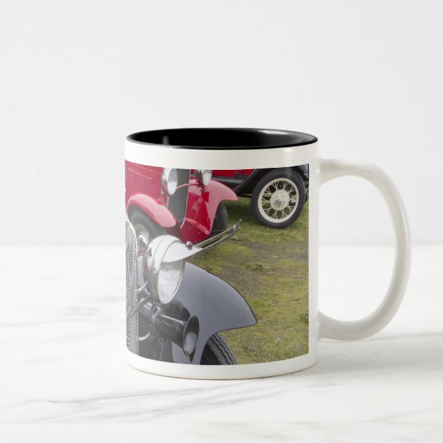 Antique Ford automobiles Two-Tone Coffee Mug (Right)