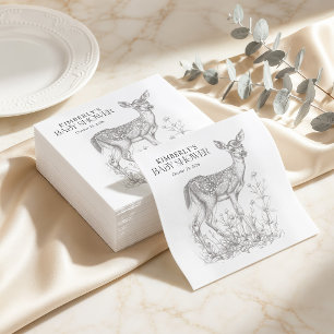Antique Forest Animals Baby Shower Napkins