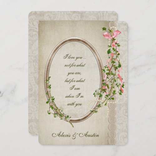 Antique Frame for Wedding Verse Invitation