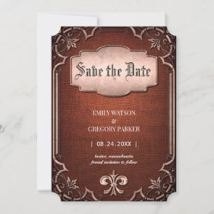 Antique frame ,old vintage save the date