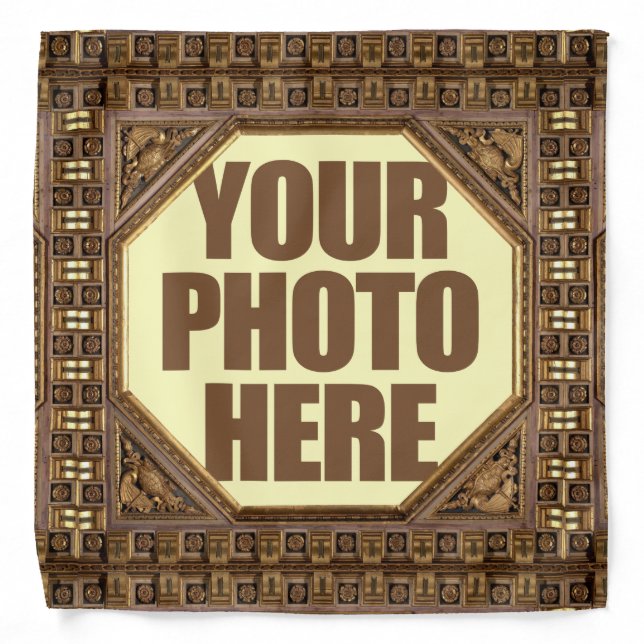 Antique Frame with YOUR PHOTO custom bandana (Front)