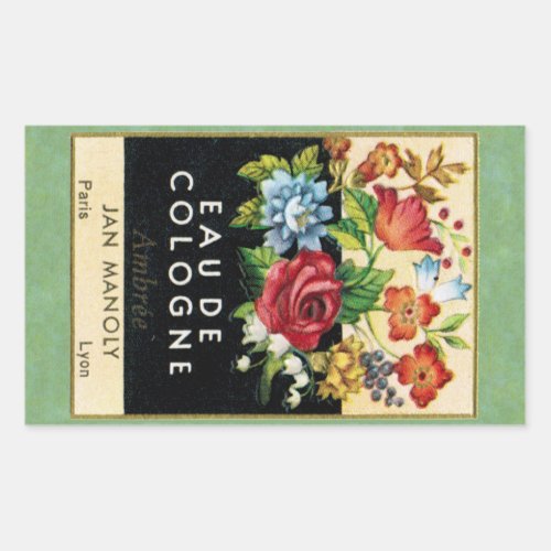 Antique French Ambree Perfume Rectangular Sticker