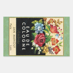 Antique French Ambree Perfume Rectangular Sticker