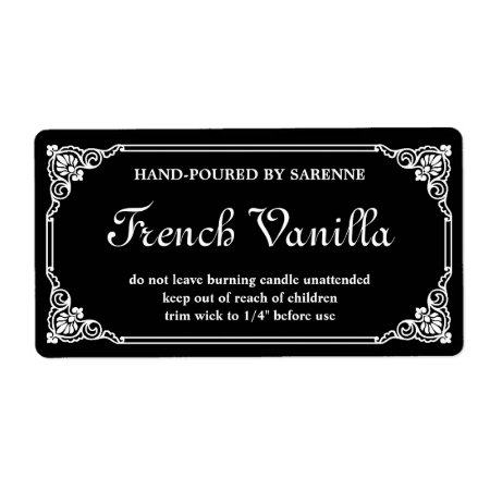Antique French Border Candle Label Template