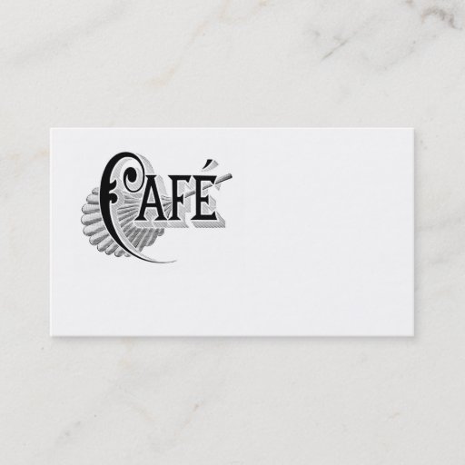 Customizable Antique French Coffee Cafe Logo Business Cards