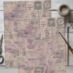 Antique French Collage Tissue Paper