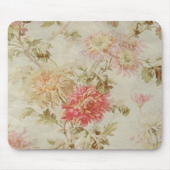 Antique French Floral Toile Mouse Pad (Front)