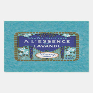 Antique French Lavender Soap Rectangular Sticker